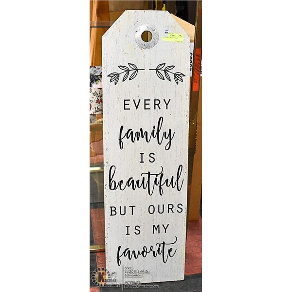 XL FAMILY QUOTE PLAQUE