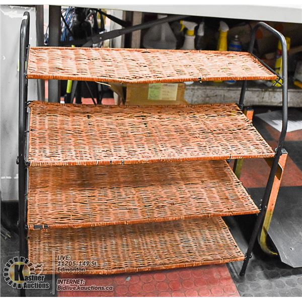 WICKER & METAL STAND