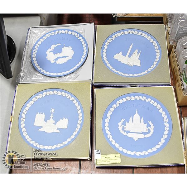 LOT OF 4 VINTAGE WEDGEWOOD COLLECTOR PLATES