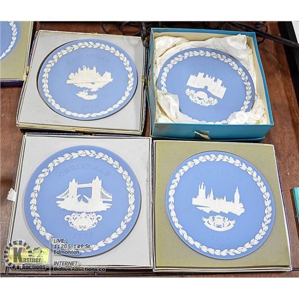 LOT OF 4 VINTAGE WEDGEWOOD COLLECTOR PLATES