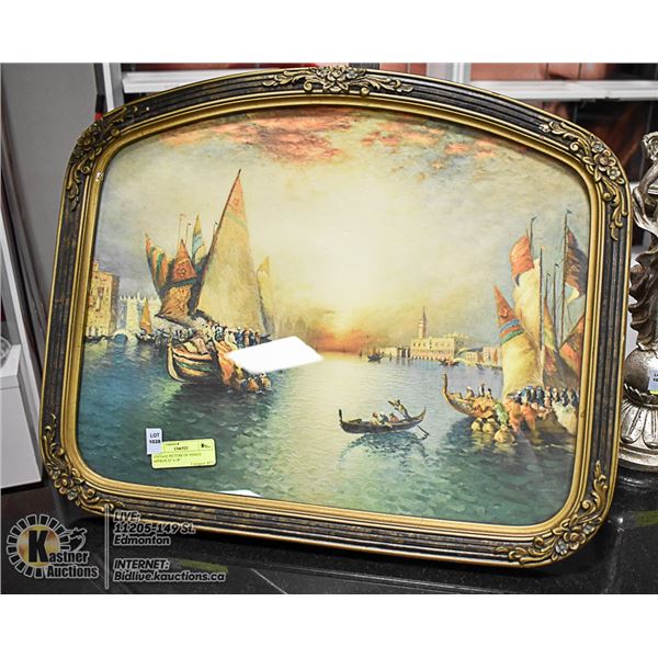 VINTAGE PICTURE OF VENICE APPROX 22" x 18"