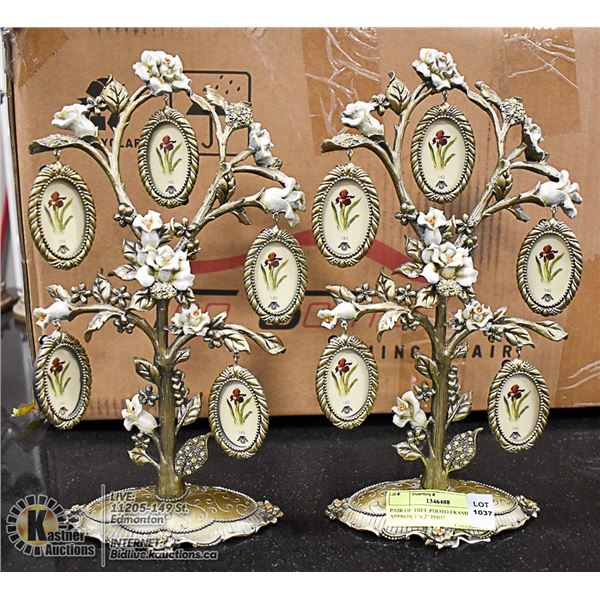 PAIR OF TREE PHOTO FRAMES FOR APPROX 1"x 2" PHOT