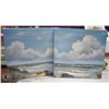 Image 1 : PAIR OF BEACH SCENE PICTURES APPROX 11" SQUARE