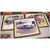 Image 1 : 3 CLASSIC CAR FRAMED PHOTOS APPROX 24" x 20"