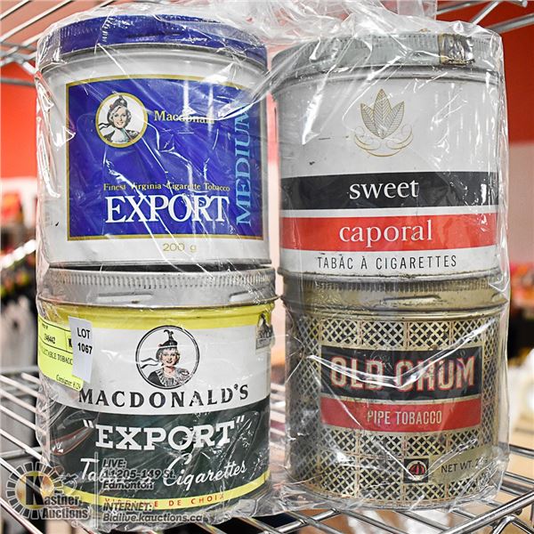 LOT OF COLLECTIBLE TOBACCO TINS