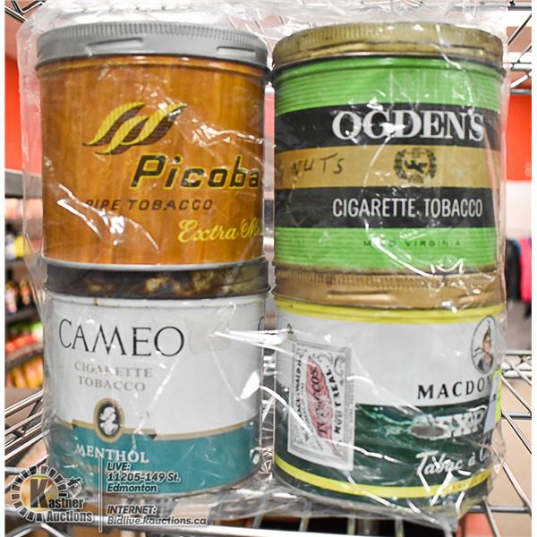 LOT OF COLLECTIBLE TOBACCO TINS