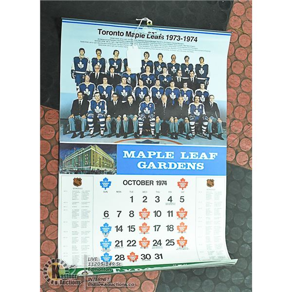 1973/74 HOCKEY CALENDAR