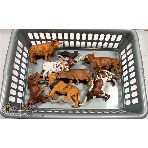 BIN OF  SCHLEICH ANIMALS
