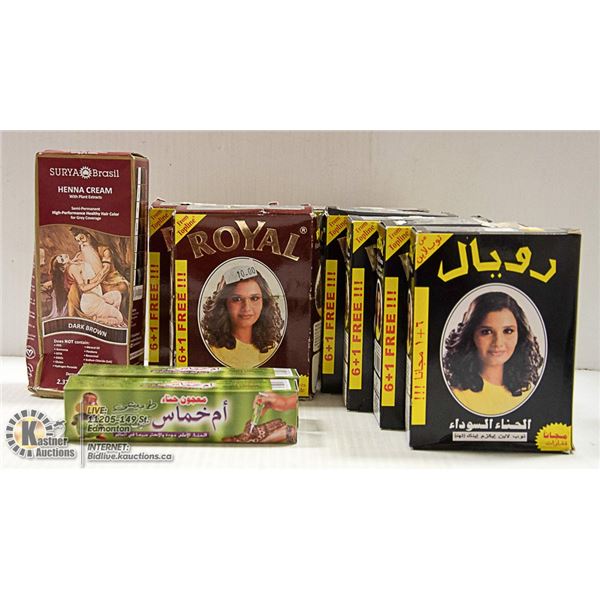 BOX LOT - BOXES OF HENNA