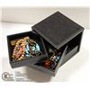 Image 1 : 3 TIER BOX FILLED WITH JEWELLERY GOLD FLAKES WATCH