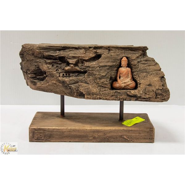 LARGE TERRA COTTA BUDDAH STATUE