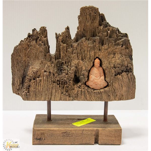 LARGE TERRA COTTA BUDDAH STATUE