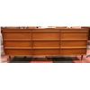 Image 1 : MID CENTURY MODERN 9 DRAWER WOOD DRESSER