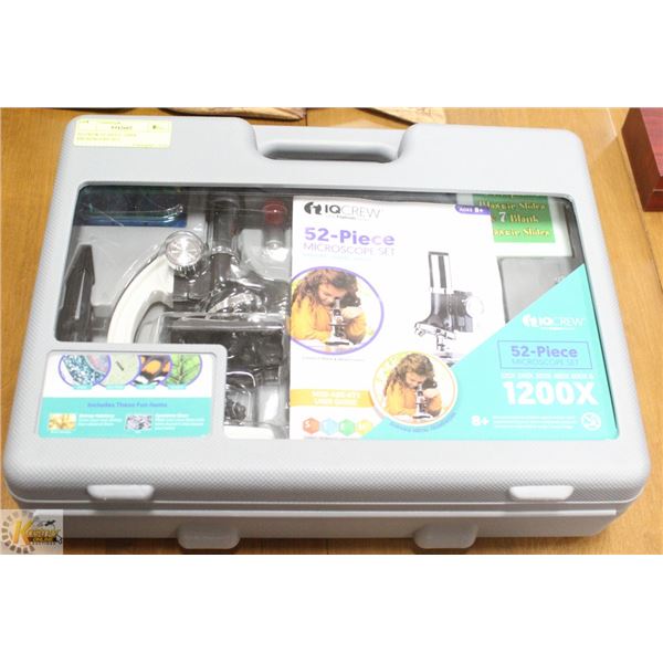 IQ CREW 52-PIECE 1200X MICROSCOPE SET