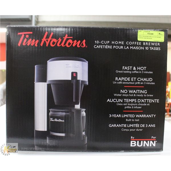 NEW TIM HORTONS 10 CUP HOME COFFEE BREWER BY