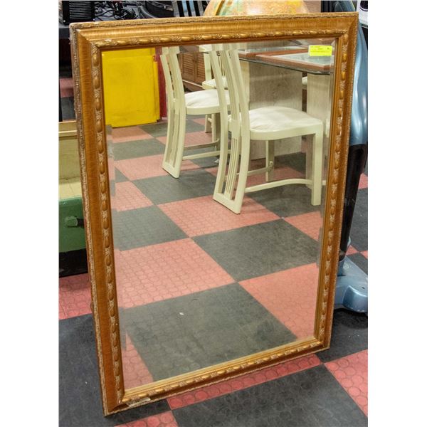 GOLDEN FRAMED MIRROR, 28 X 41