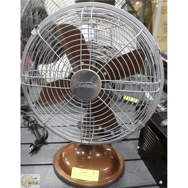 SUNBEAM METAL DESK FAN