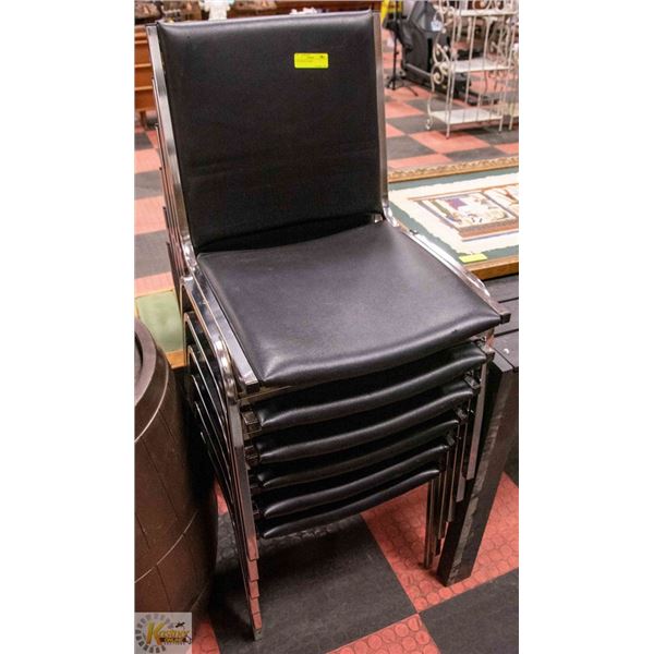 6 STACKING CHAIRS