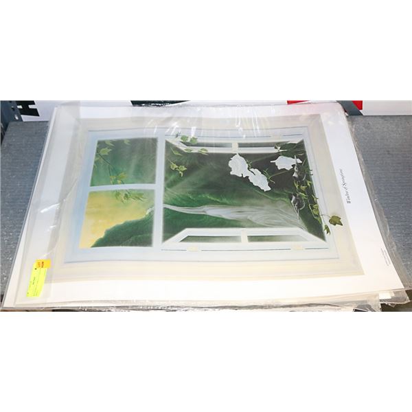 LOT OF 3 WINDOWS OF SPRING (UNFRAMED PRINT) 28X20
