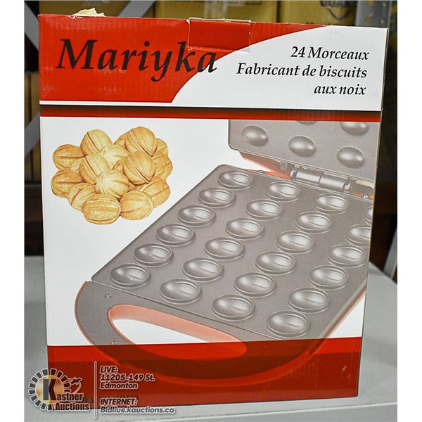 NEW 24 PIECES WALNUT COOKIE MAKER