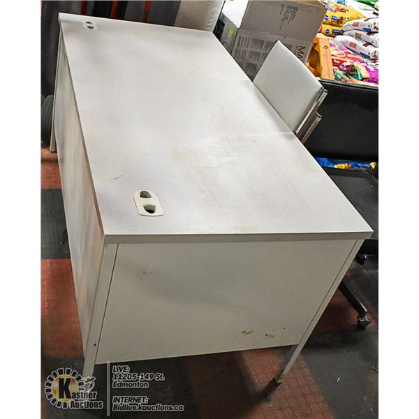 OFFICE DESK SOLD WITH 4 CHAIRS, MUST TAKE ALL