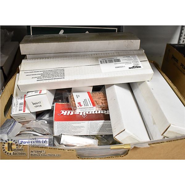 BOX OF WELDER MISC TOOLS SOME BRAND NEW