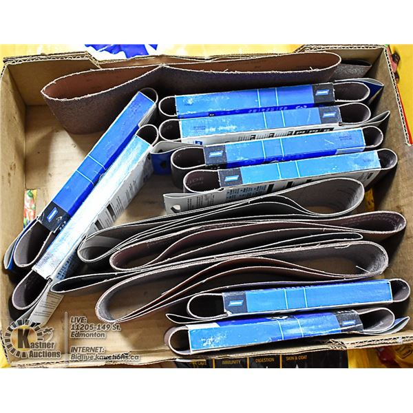 BOX OF BELT SANDING PAPER