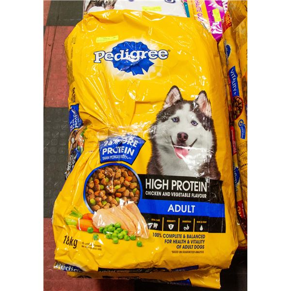 3 BAGS OF PEDIGREE DOG FOOD 18KG PER BAG
