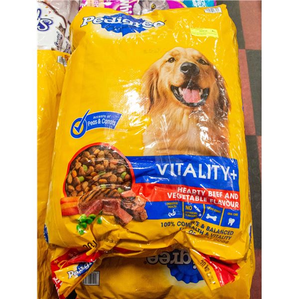 4 BAGS OF PEDIGREE VITALITY DOG FOOD 20KG PER BAG