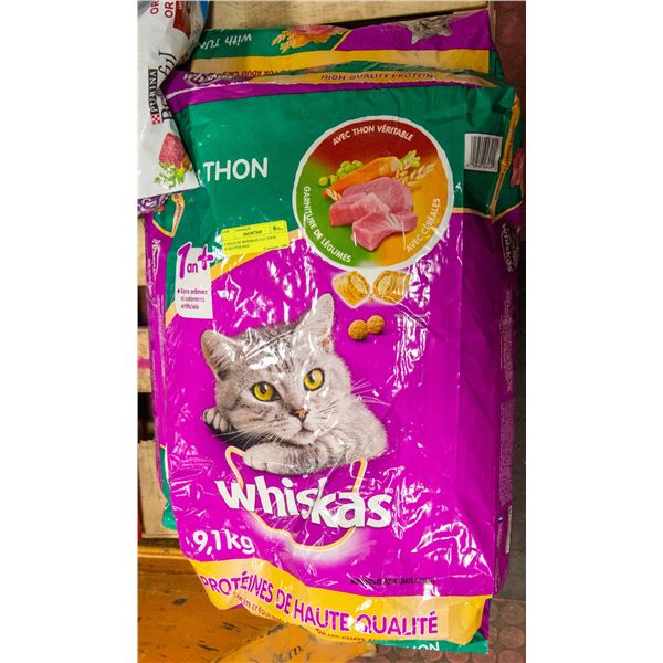 2 BAGS OF WHISKAS CAT FOOD 9.1KG PER BAG