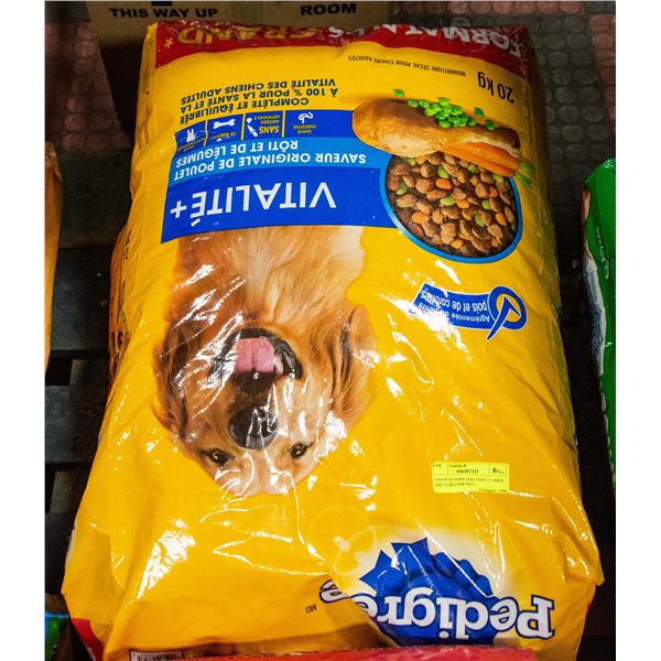 2 BAGS OF IAMS DOG FOOD 17.46KG AND 13.2KG PER BAG