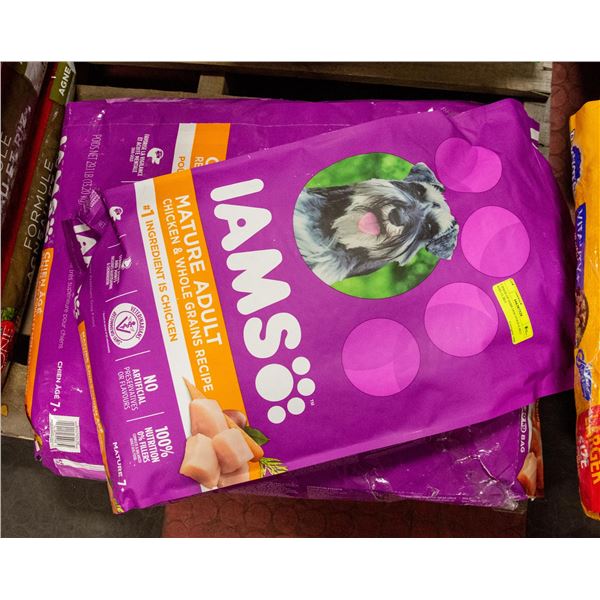 2 BAGS OF IAMS DOG FOOD 6.8KG AND 13.2KG