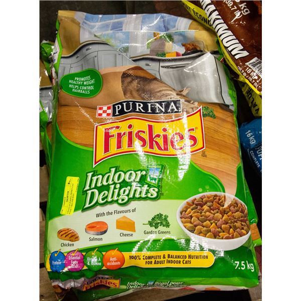 3 BAGS OF PURINA FRISKY CAT FOOD 7.5KG PER BAG