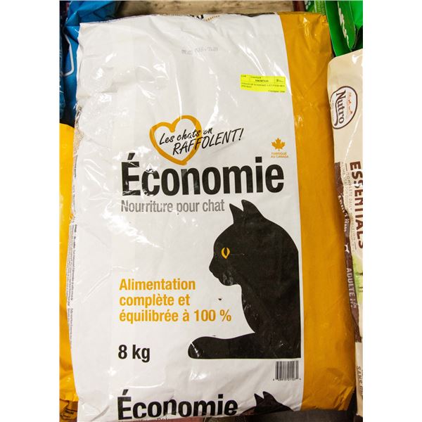 4 BAGS OF ECONOMY CAT FOOD 8KG PER BAG