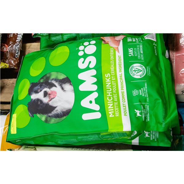 5 BAGS OF IAMS DOG FOOD 6.8KG