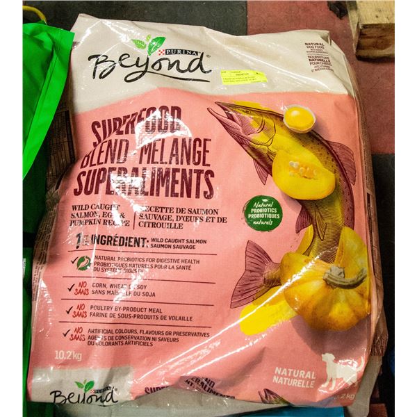 2 BAGS OF PURINA BEYOND NATURAL DOG FOOD 10.2KG