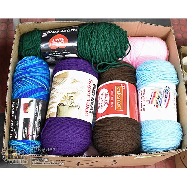 KNITTING YARN- NEW- BOX LOT