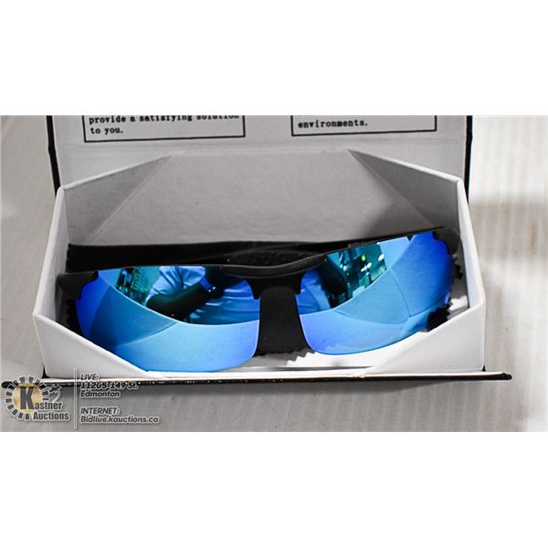 AUTHENTIC ATTCL BLACK & BLUE SUNGLASSES, DESIGN IN