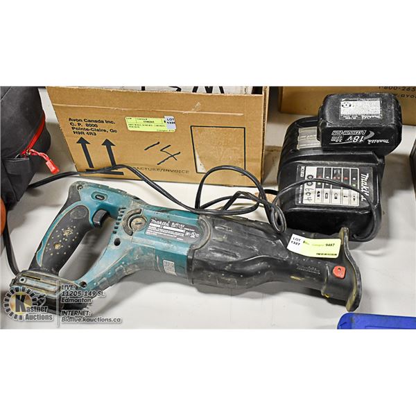 MAKITA 18 VOLT SAWZALL WITH CHARGER & BATTERY