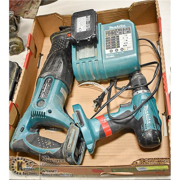 MAKITA 18 VOLT CORDLESS DRILL WITH BATTERY &
