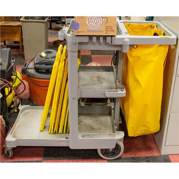 RUBBERMAID CUSTODIAL CART WITH BAG