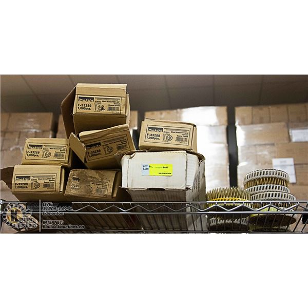 LARGE LOT OF COLLATED SCREWS & NAILS