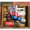 Image 1 : BOX WITH NEW STAPLER, ANGLE GRINDER & MILWAUKEE
