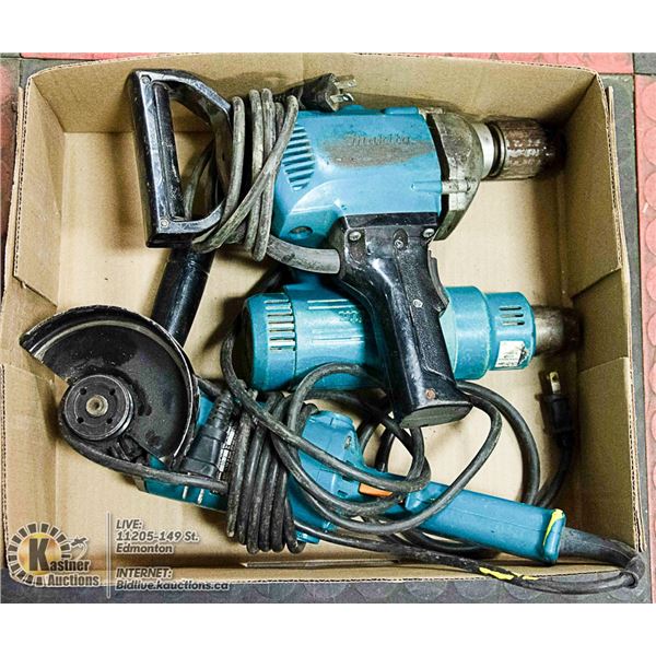 MAKITA HEAVY DUTY DRILL WITH ANGLE GRINDER & HEAT
