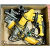 Image 1 : BOX WITH DEWALT ANGLE GRINDER, DRILL & SWIVEL HEAD
