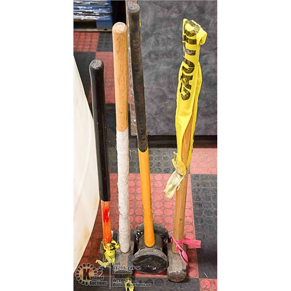 LOT OF 4 SLEDGE HAMMERS