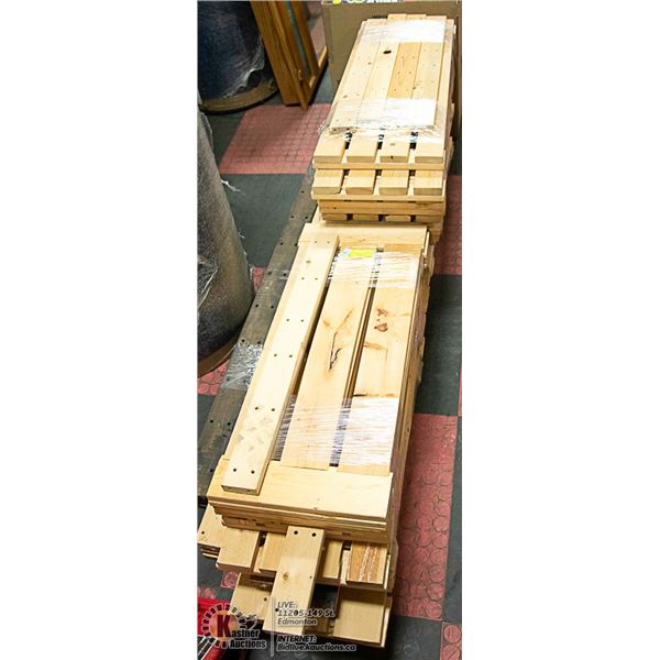 ASSORTED LOT OF PINE SHELVING