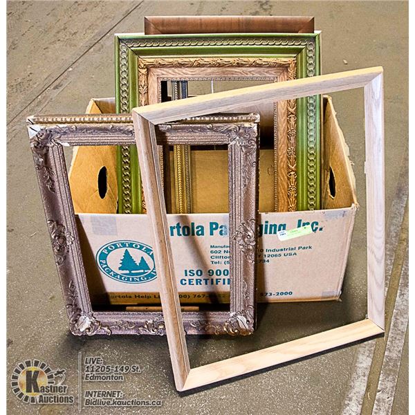 BOX OF PICTURE FRAMES