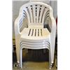 Image 1 : SET OF 4 RESIN PATIO CHAIRS