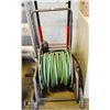 Image 1 : AIMES METAL ROLLING HOSE REEL, APPROX 100FT HOSE